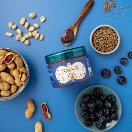 Pawfect 100% Natural Peanut Butter For Dogs-Blueberries & Hemp Seeds -275g
