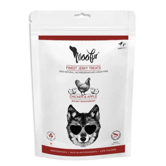 Buy Royal Enfield Woofur Air Dried Gourmet Chicken Jerkies-Apple Jerkies Online