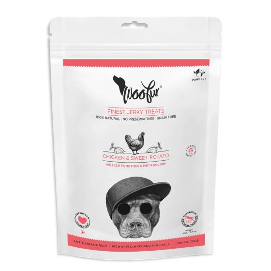 Buy Royal Enfield Woofur Air Dried Gourmet Chicken Jerkies-Sweet Potato Jerkies Online
