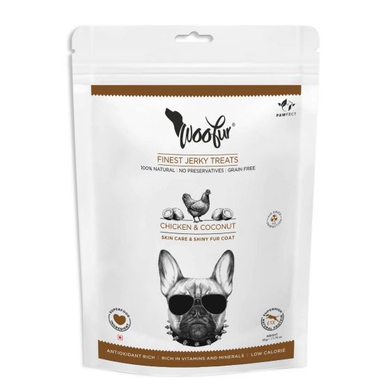 Buy Royal Enfield Woofur Air Dried Gourmet Chicken Jerkies-Coconut Jerkies Online