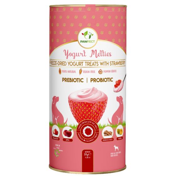 Buy Royal Enfield Yogurt Melties With Strawberries, Apple, Burdock Root & Papaya For Dogs Online