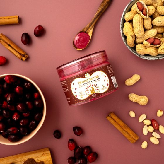 Buy Royal Enfield Pawfect 100% Natural Peanut Butter For Dogs-Cranberries & Cinnamon-275g Online